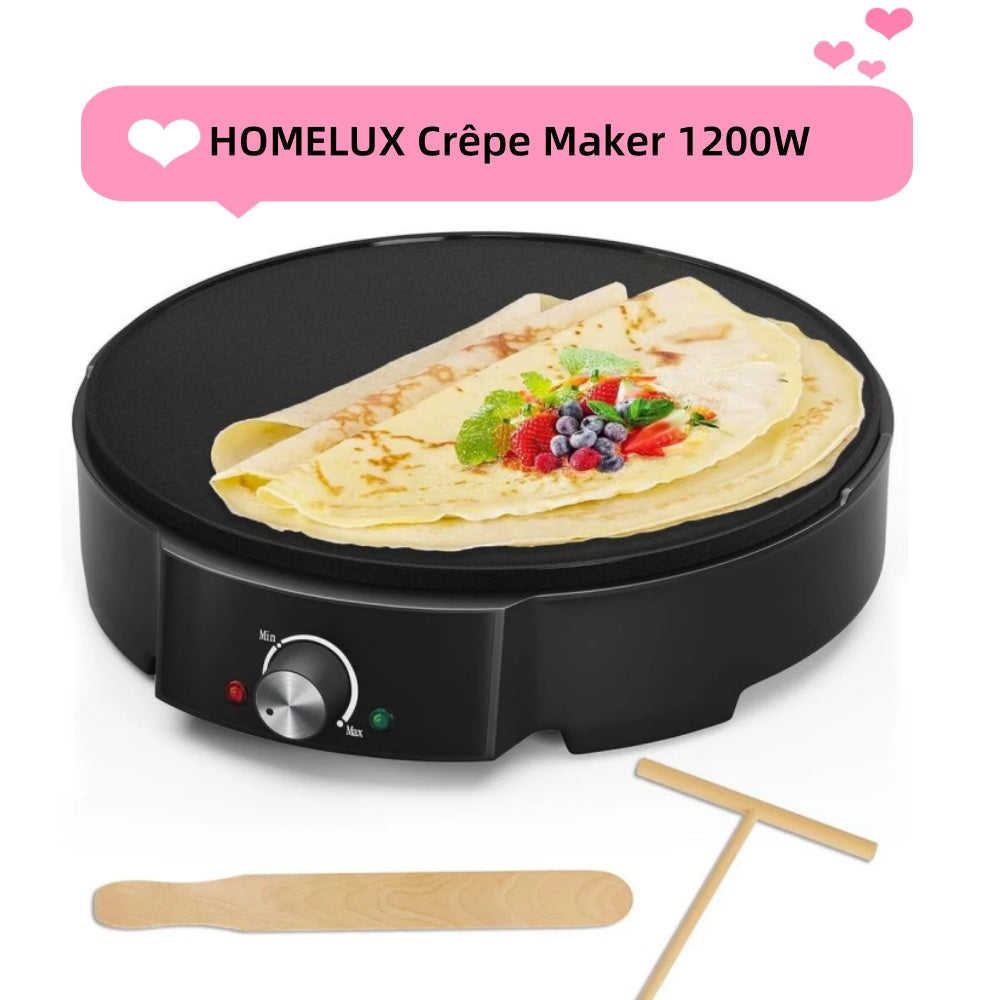 Können Sie sich einen besseren Crêpe-Morgen vorstellen? Entdecken Sie den HOMELUX Crêpe Maker – Sind Sie bereit, die ultimativen Crêpes zu zaubern?