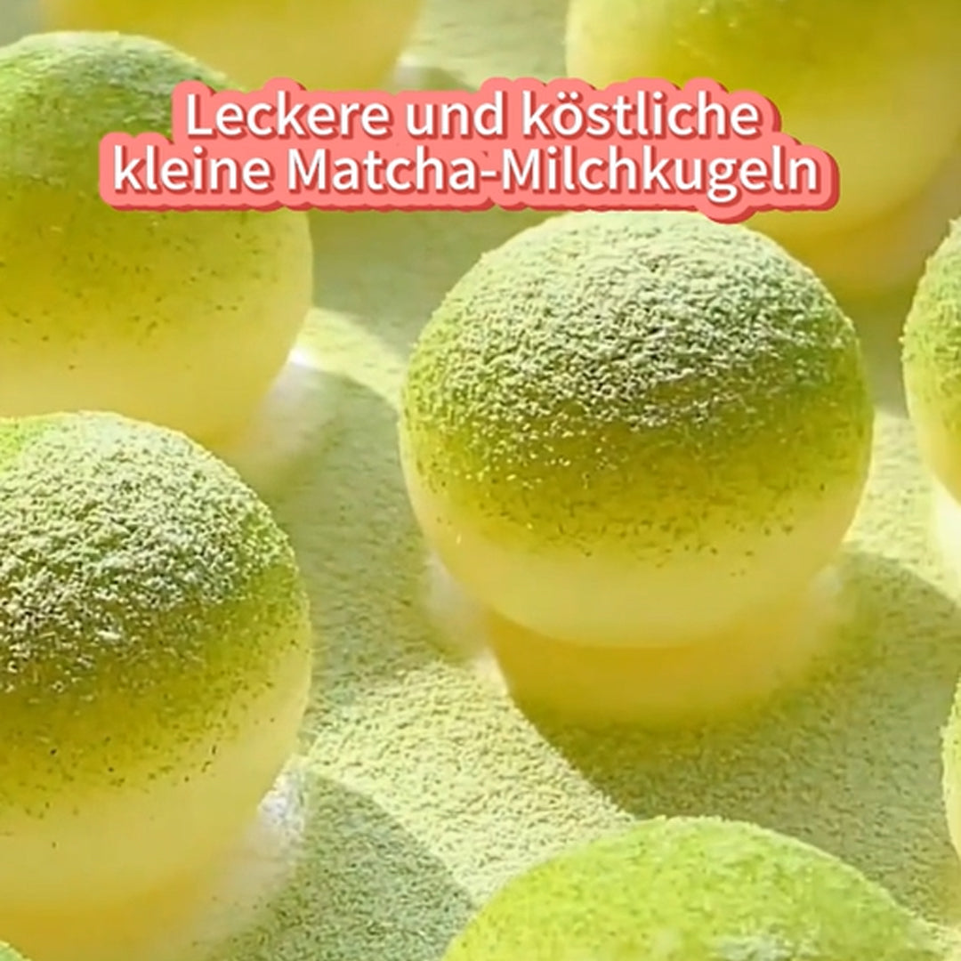 Leckere und köstliche kleine Matcha-Milchkugeln