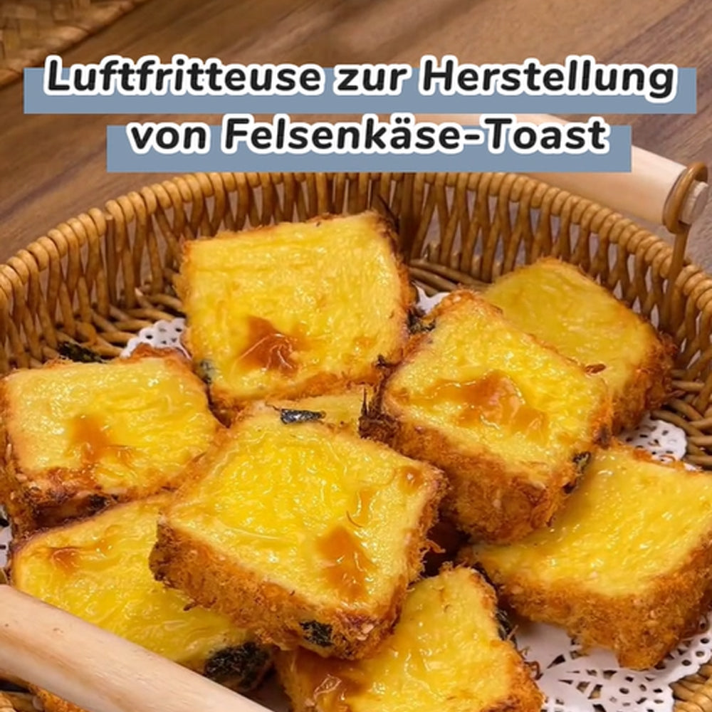 Felsenkäse-Toast in der Heißluftfritteuse zubereiten