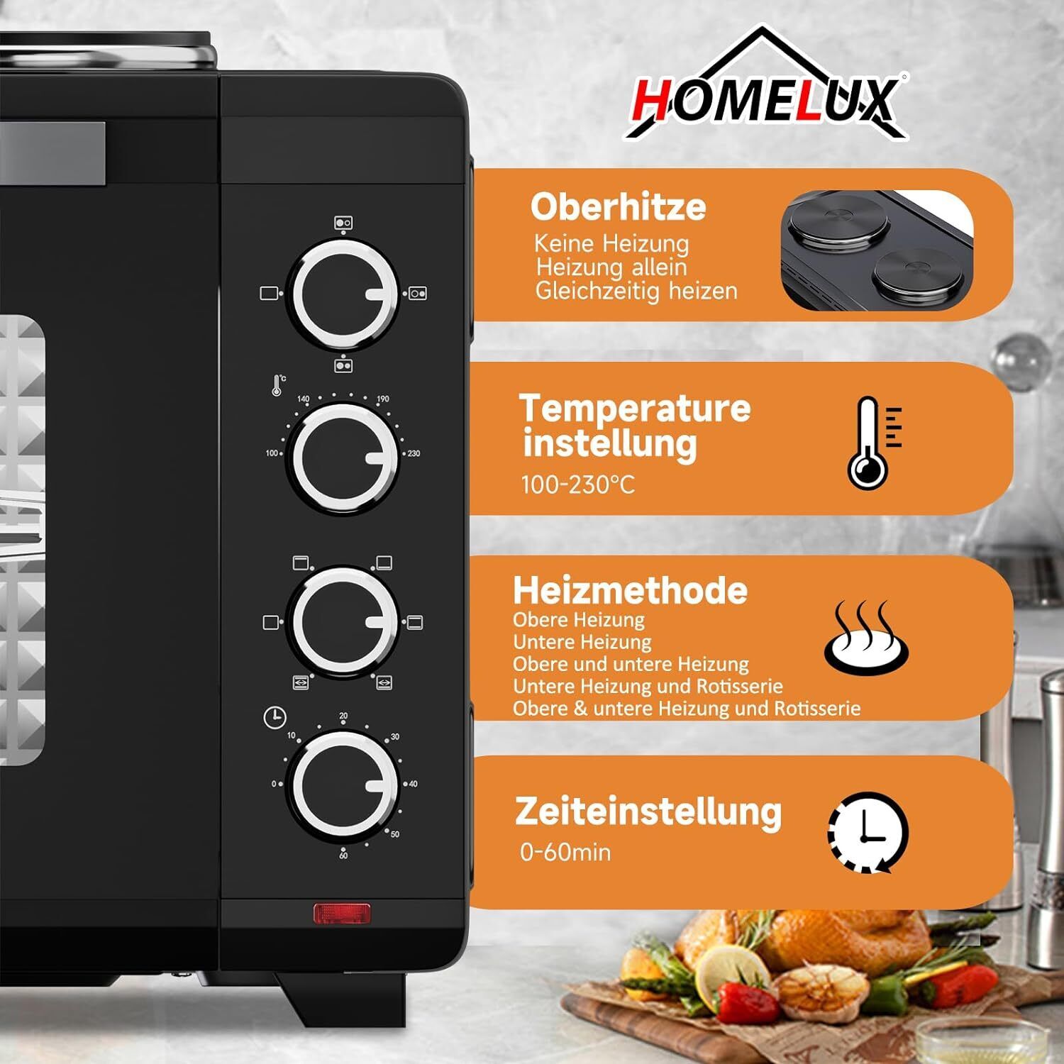 48L Mini Backofen: Vielseitig und effizient für jede Küche