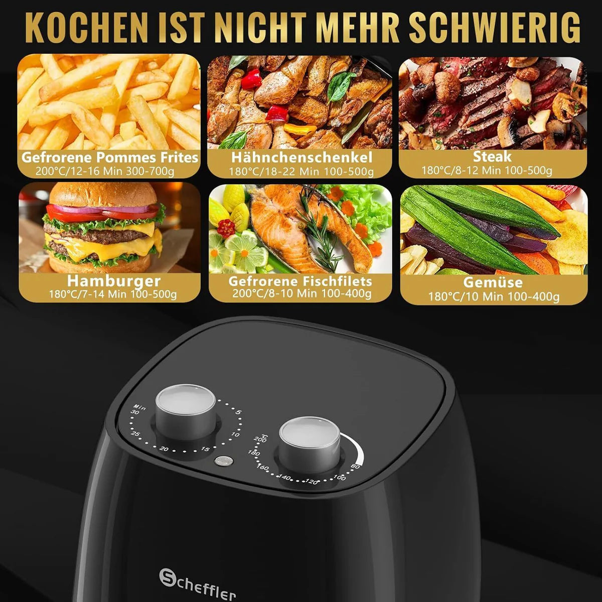 Hot air fryer small 4L 1500W Airfryer Mini fryer Small size fryer 