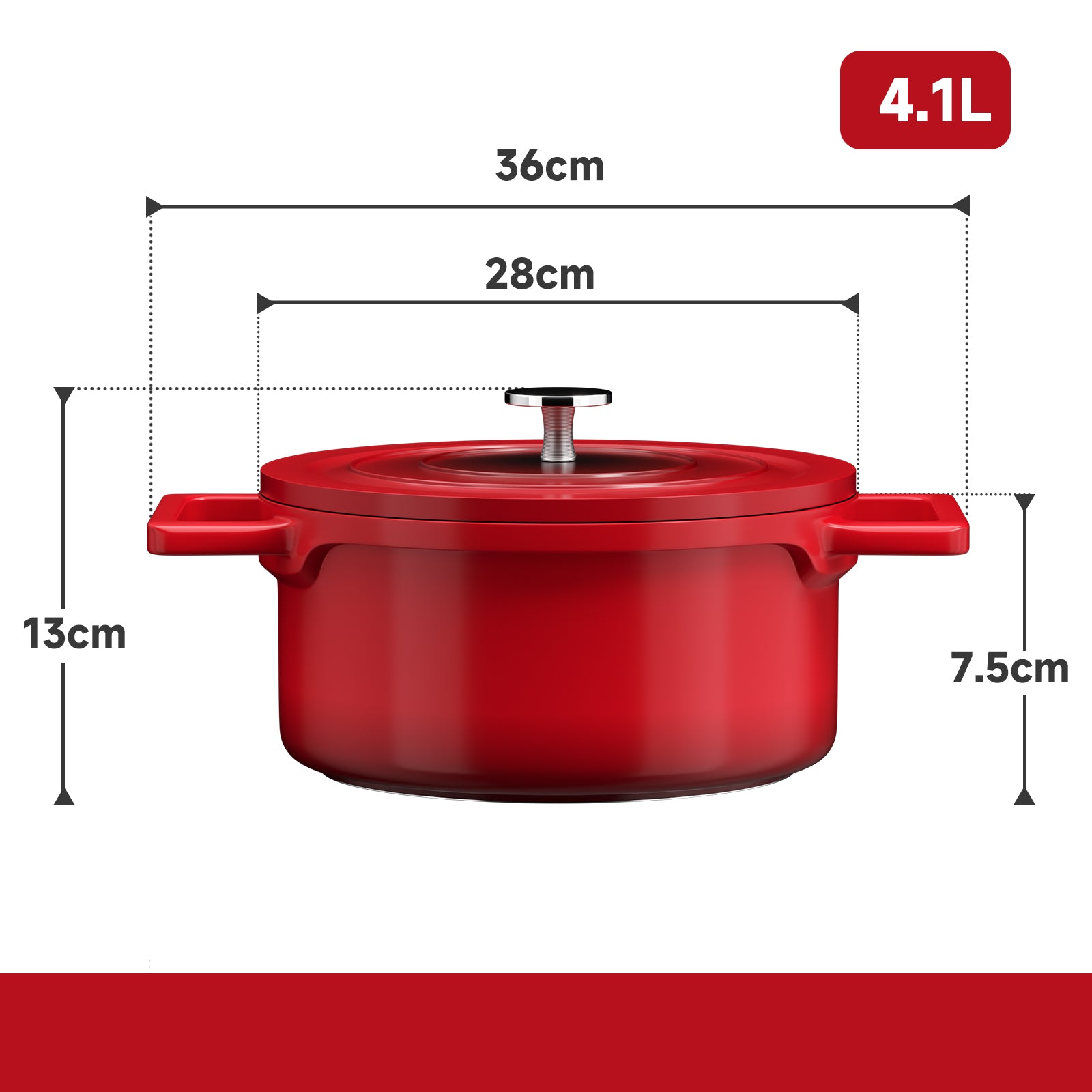 Kochtopf Induktion 12/20/24/28cm Aluguss Topf mit Antihaftbeschichtung