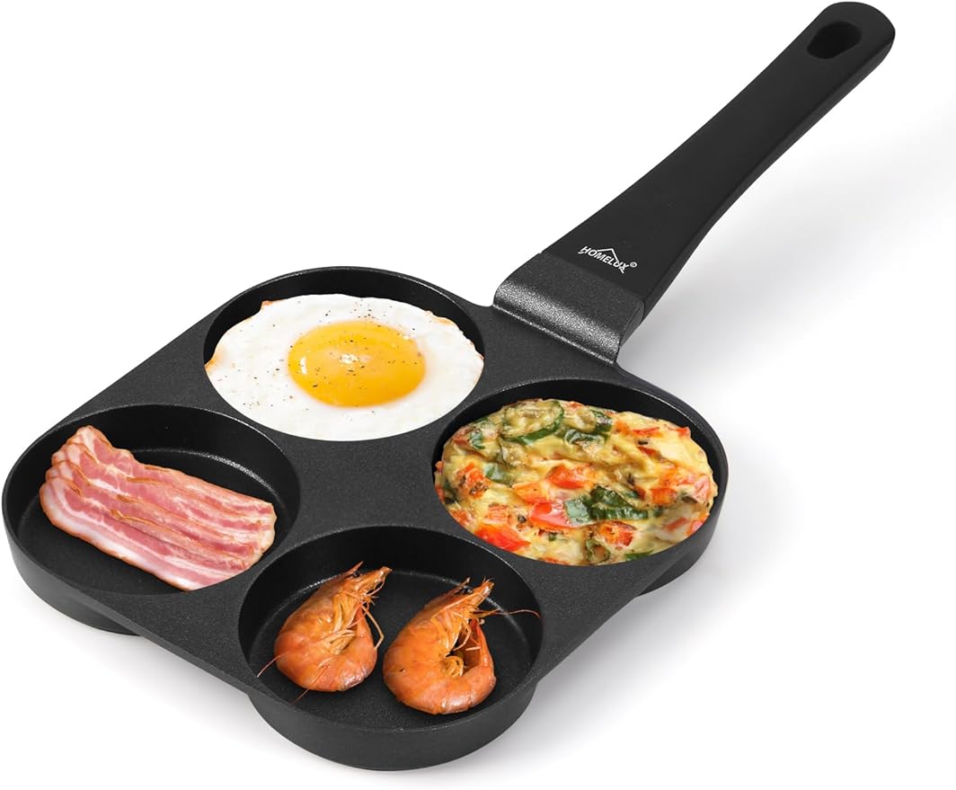 HOMELUX pancake pan 19CM, cast aluminum coating, for all types of stoves including induction. Perfect for fried eggs and pancakes 