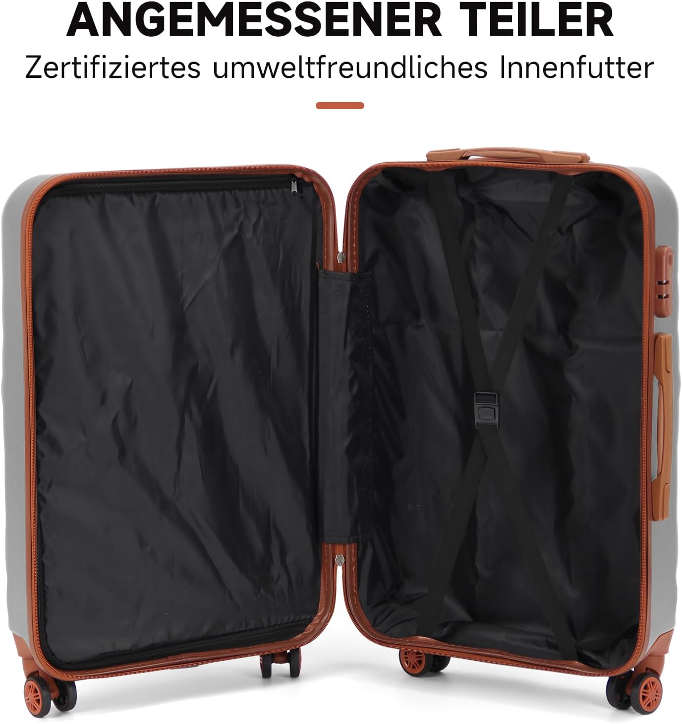 3 Teilig Reisekoffer Kofferset HOMELUX Hartschale ABS Leicht Trolley Rollkoffer Hartschalenkoffer Set - M-L-XL set