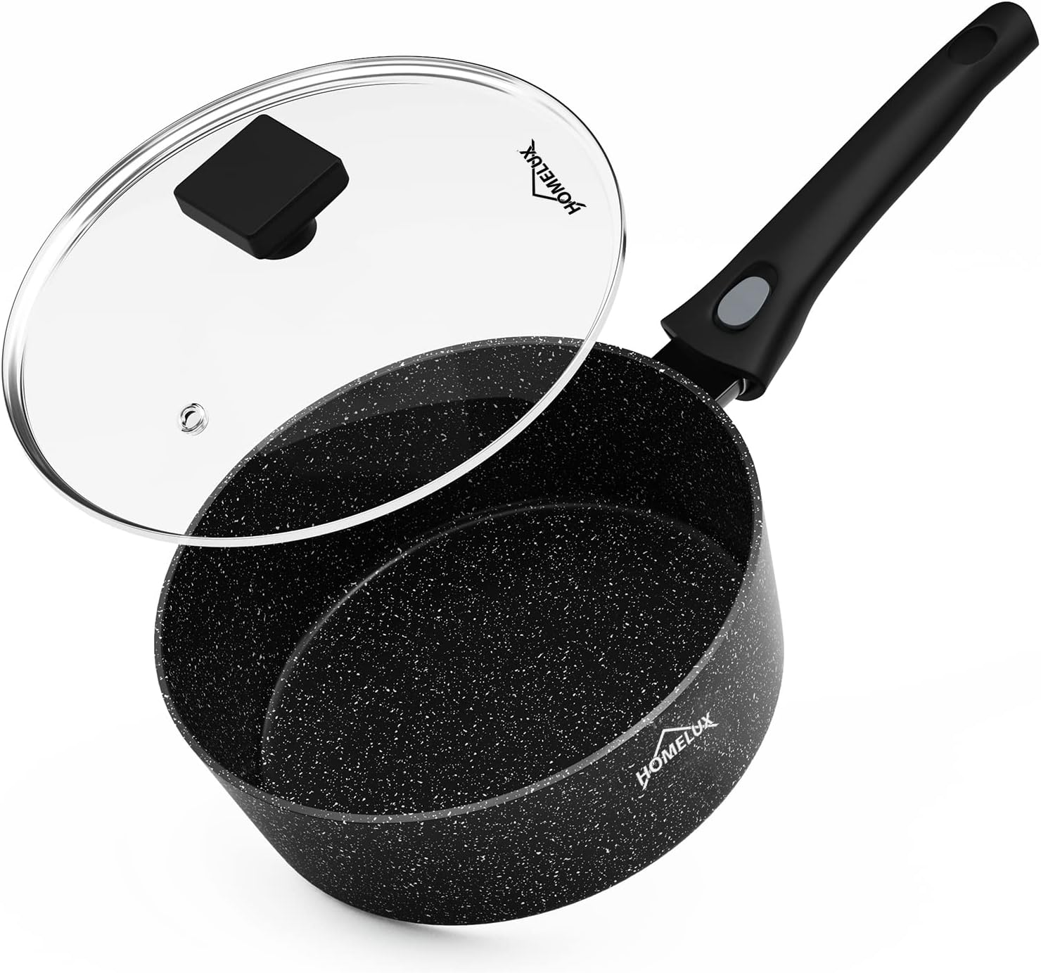 Pan Induction 24cm High Rim Frying Pan with Lid Non-Stick Removable