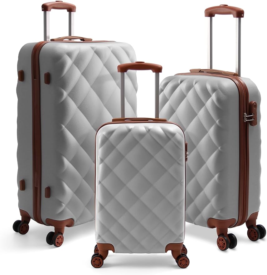 3 Teilig Reisekoffer Kofferset HOMELUX Hartschale ABS Leicht Trolley Rollkoffer Hartschalenkoffer Set - M-L-XL set