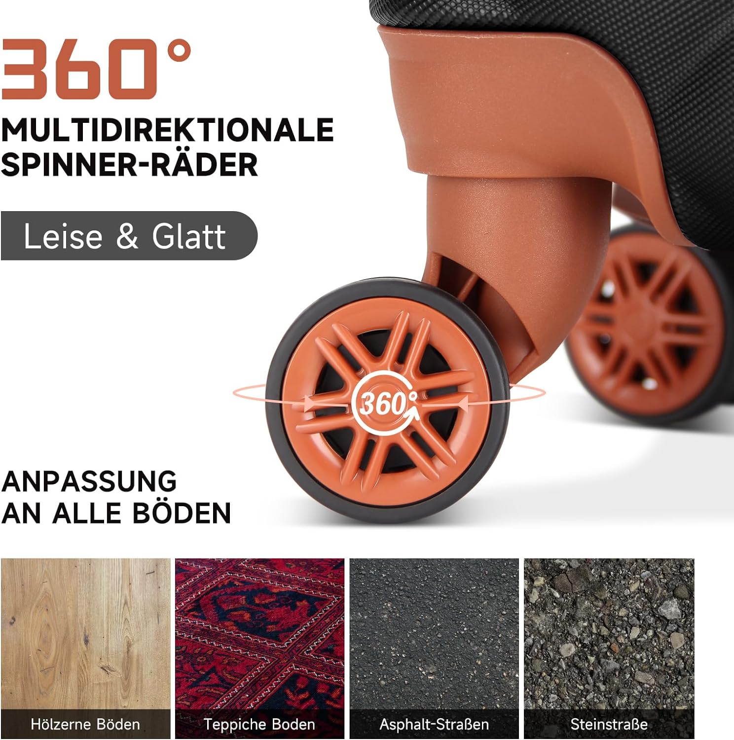 3 Teilig Reisekoffer Kofferset HOMELUX Hartschale ABS Leicht Trolley Rollkoffer Hartschalenkoffer Set - M-L-XL set