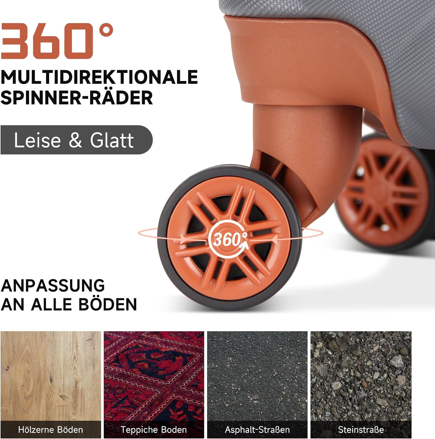 3 Teilig Reisekoffer Kofferset HOMELUX Hartschale ABS Leicht Trolley Rollkoffer Hartschalenkoffer Set - M-L-XL set