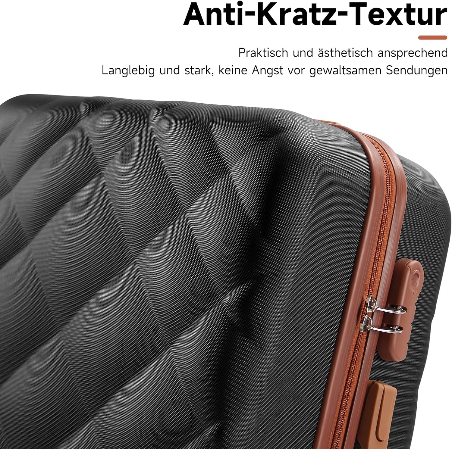 3 Teilig Reisekoffer Kofferset HOMELUX Hartschale ABS Leicht Trolley Rollkoffer Hartschalenkoffer Set - M-L-XL set