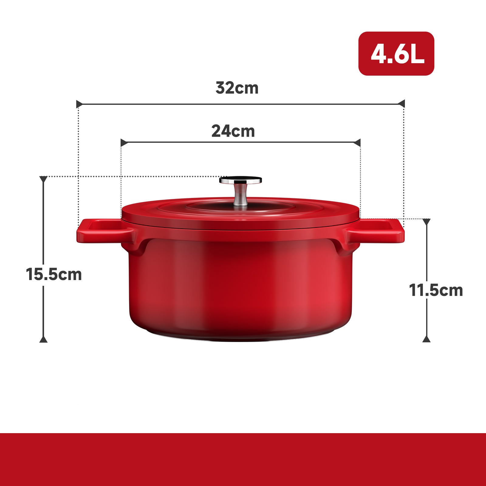 Kochtopf Induktion 12/20/24/28cm Aluguss Topf mit Antihaftbeschichtung