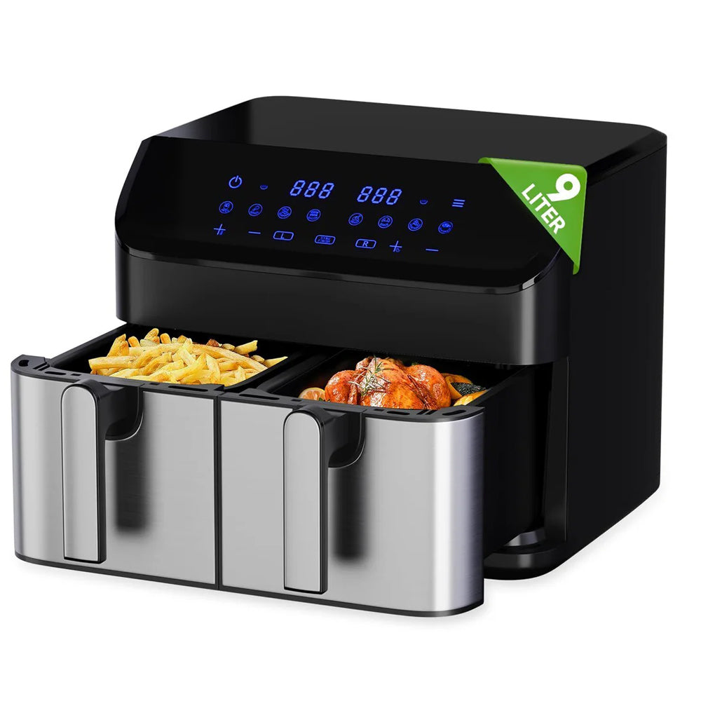 Heißluftfritteuse 2 kammern 9L Airfryer 8 Programme Dual Cook & Sync Finish