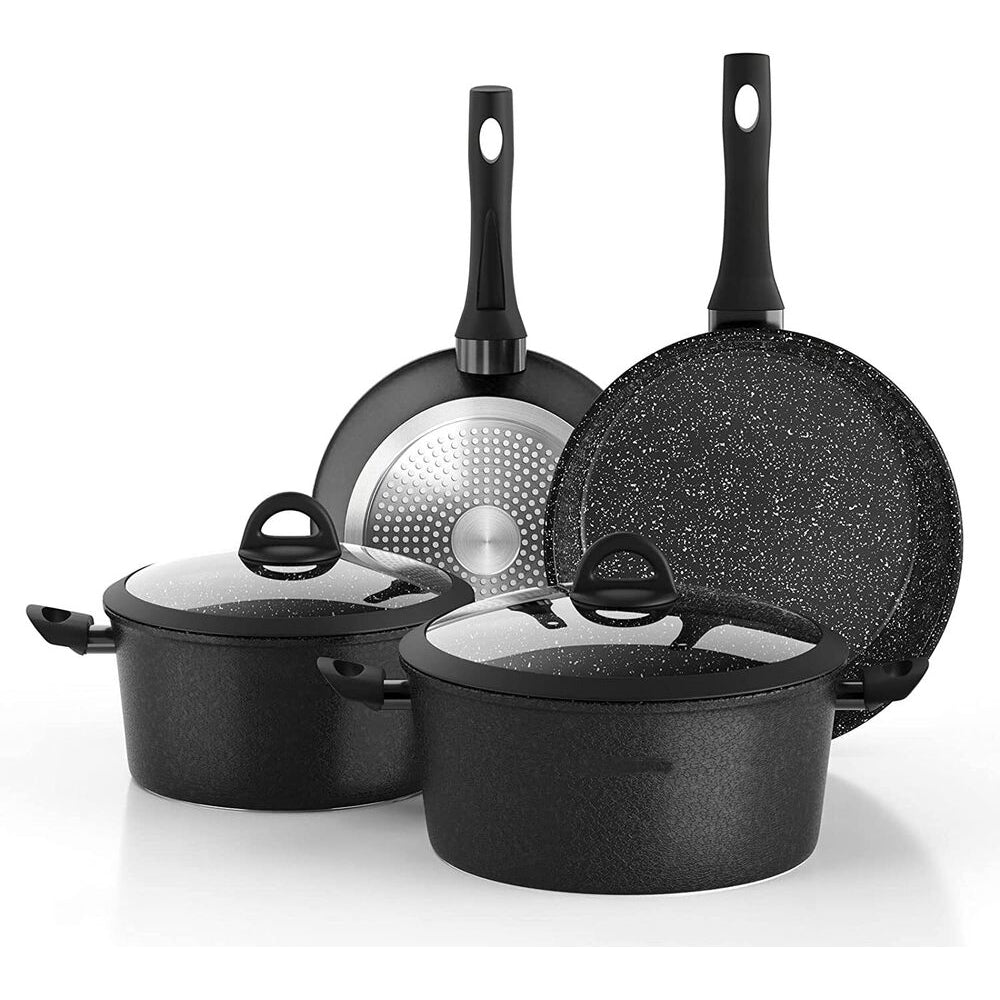 6-piece 6-piece pot set pan set non-stick coating induction pots set 