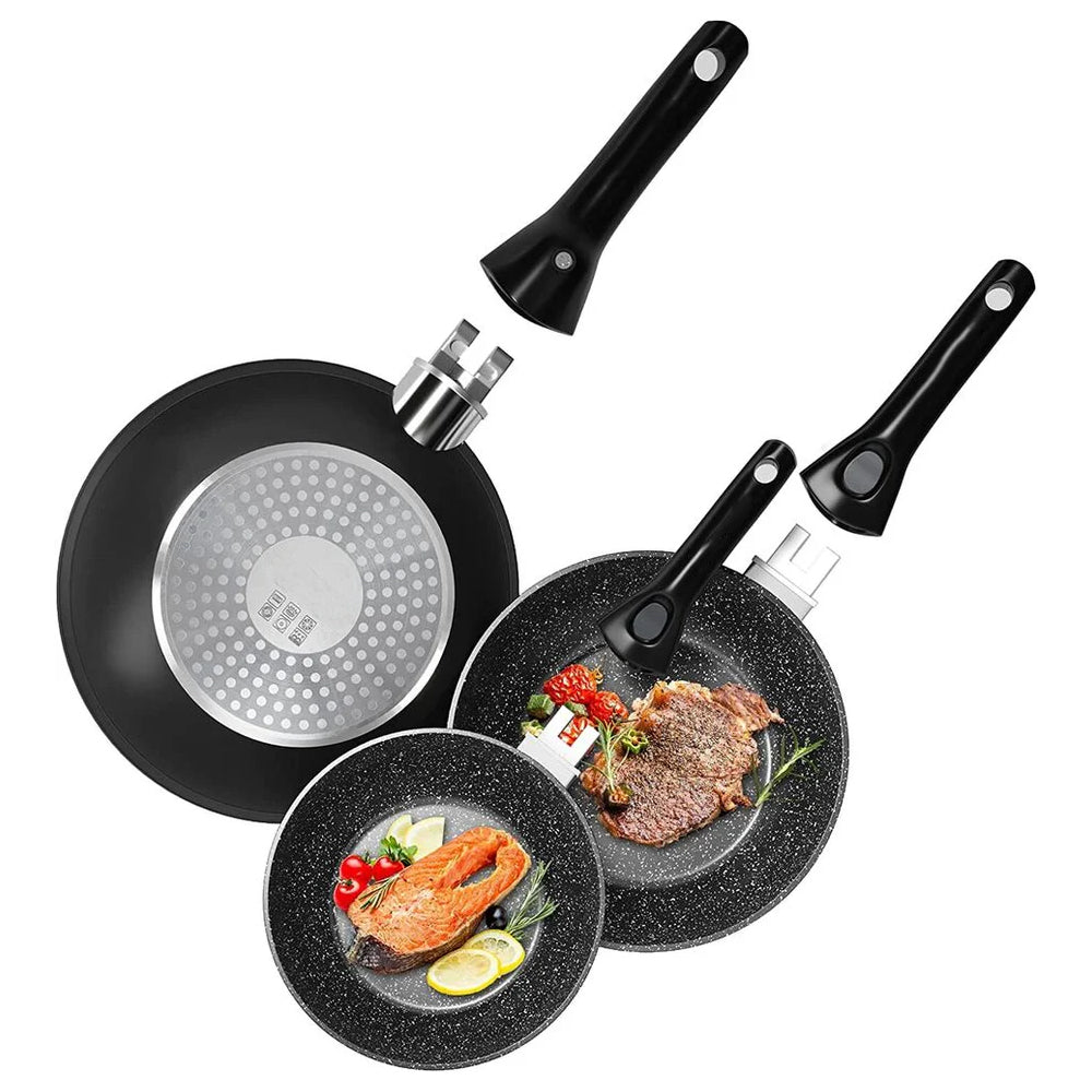 Removable handle pan 20, 24 and 28 cm suitable for induction - frying pan 