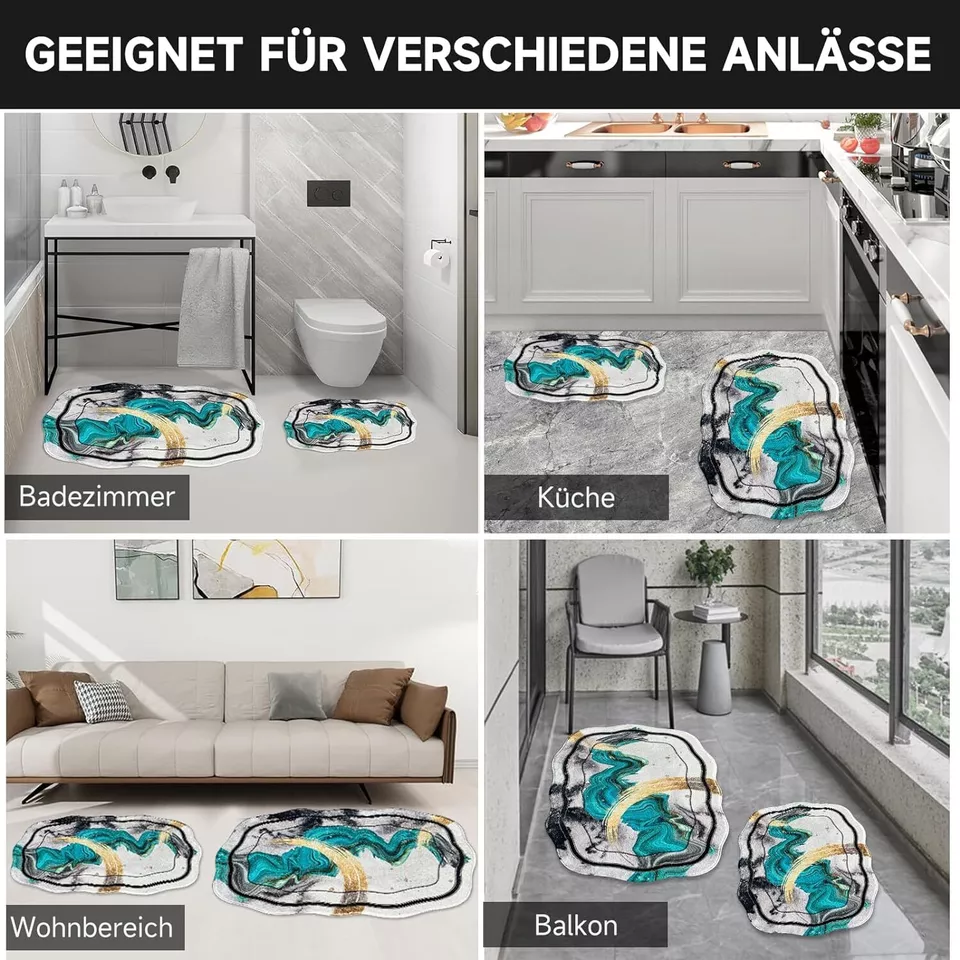 HOMELUX Badematte Teppich Läufer Badematte Teppichläufer Kurzflor Badteppich