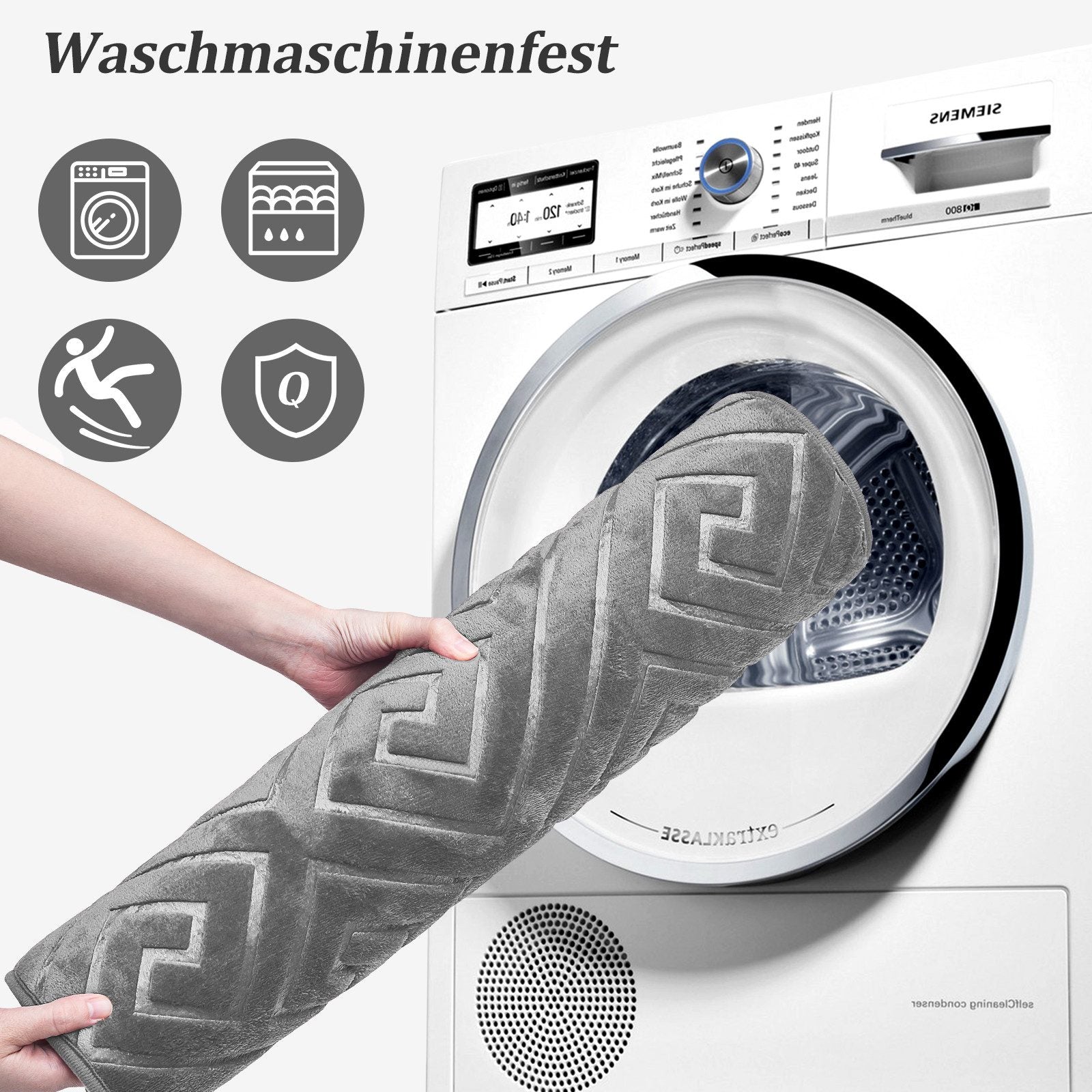 Badeteppich Wasserabsorbierend, Set Rutschfest