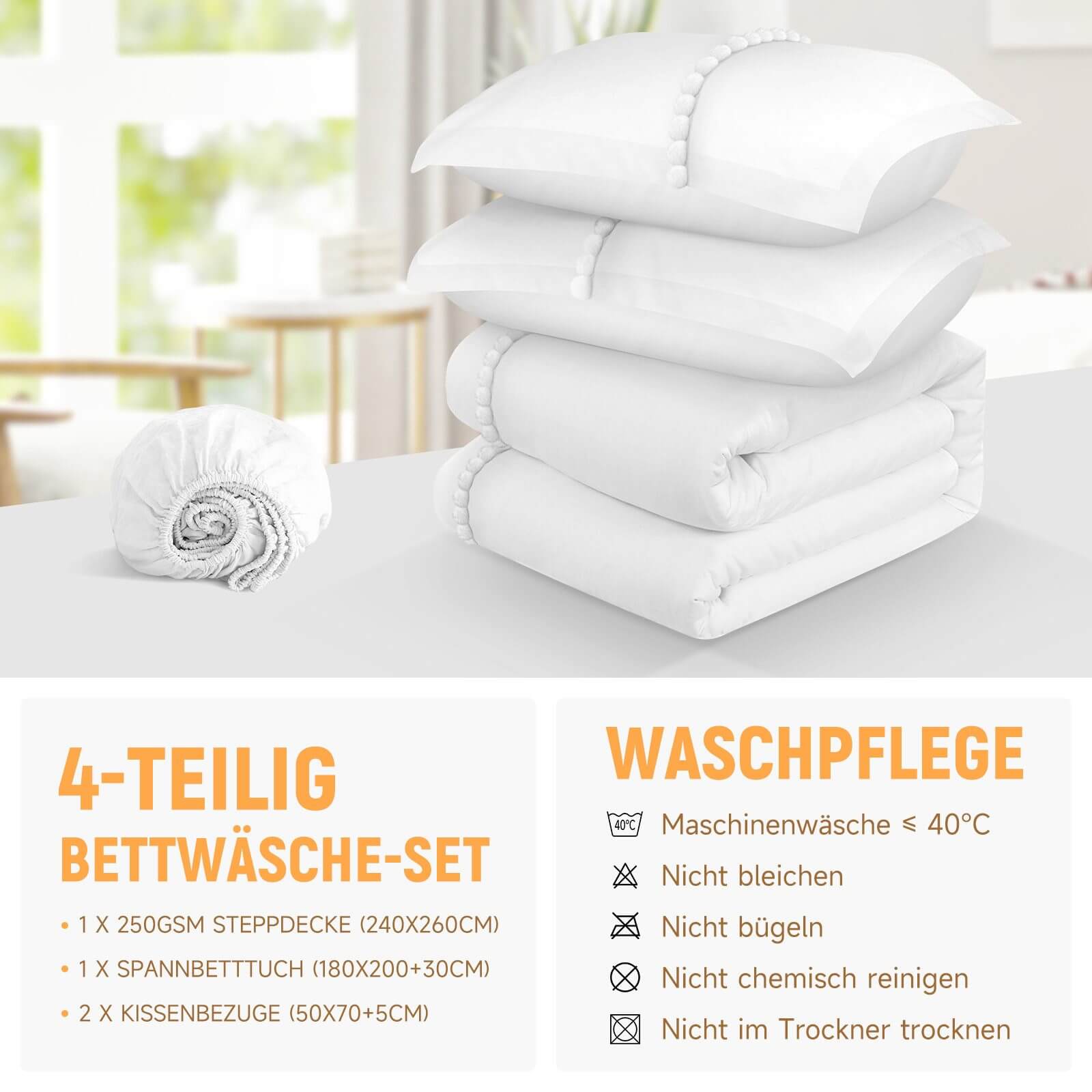 Luxuriöses 4-teiliges Set mit Pailletten und Pelzaccessoires