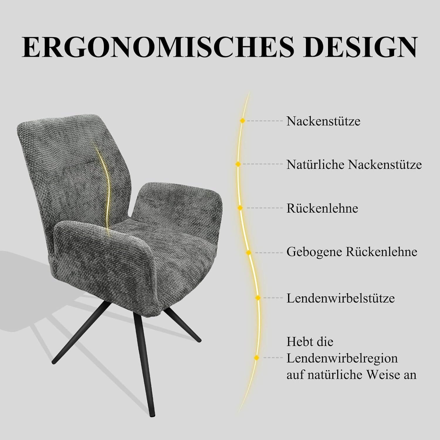 Raumsparende Küchenstühle mit Drehmechanismus