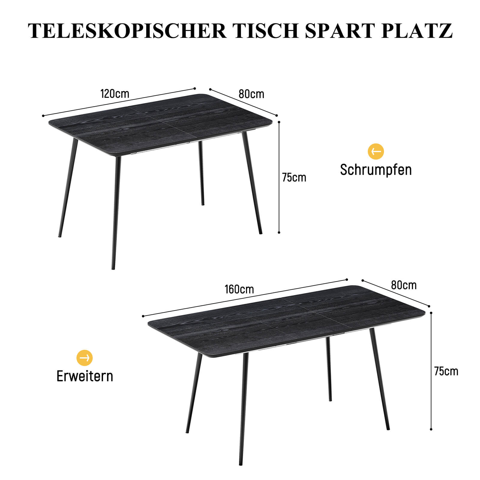 Minimalistischer Design-Tisch für modernes Wohnambiente