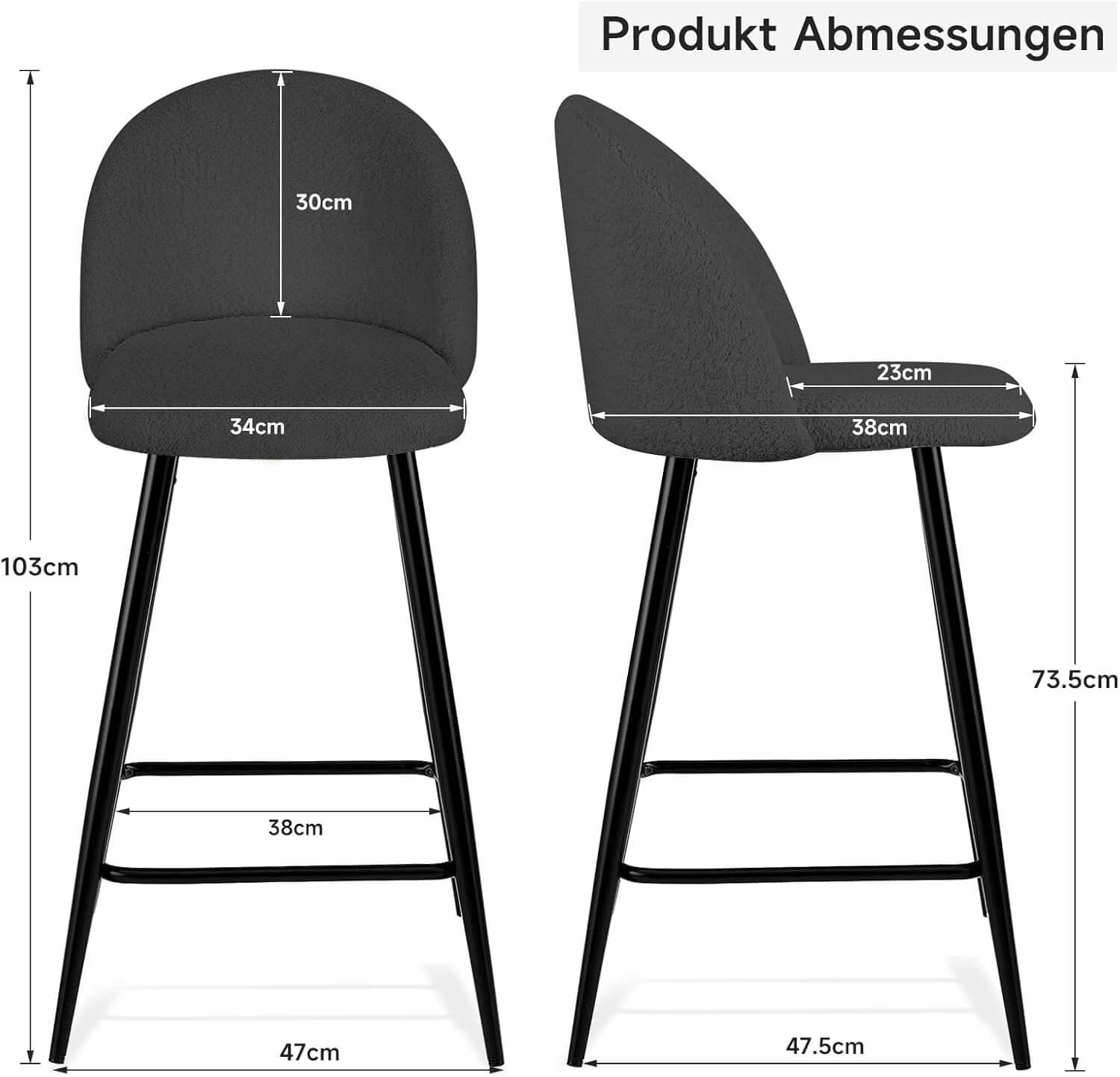 Barhocker-Set mit einfacher & schneller Montage