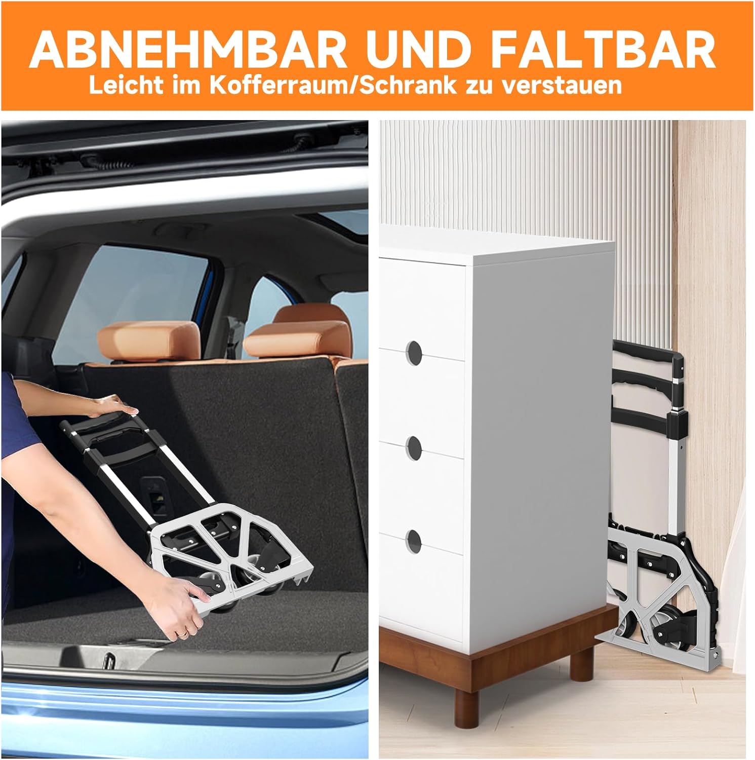 Klappbar: Homelux 75kg Transportkarre