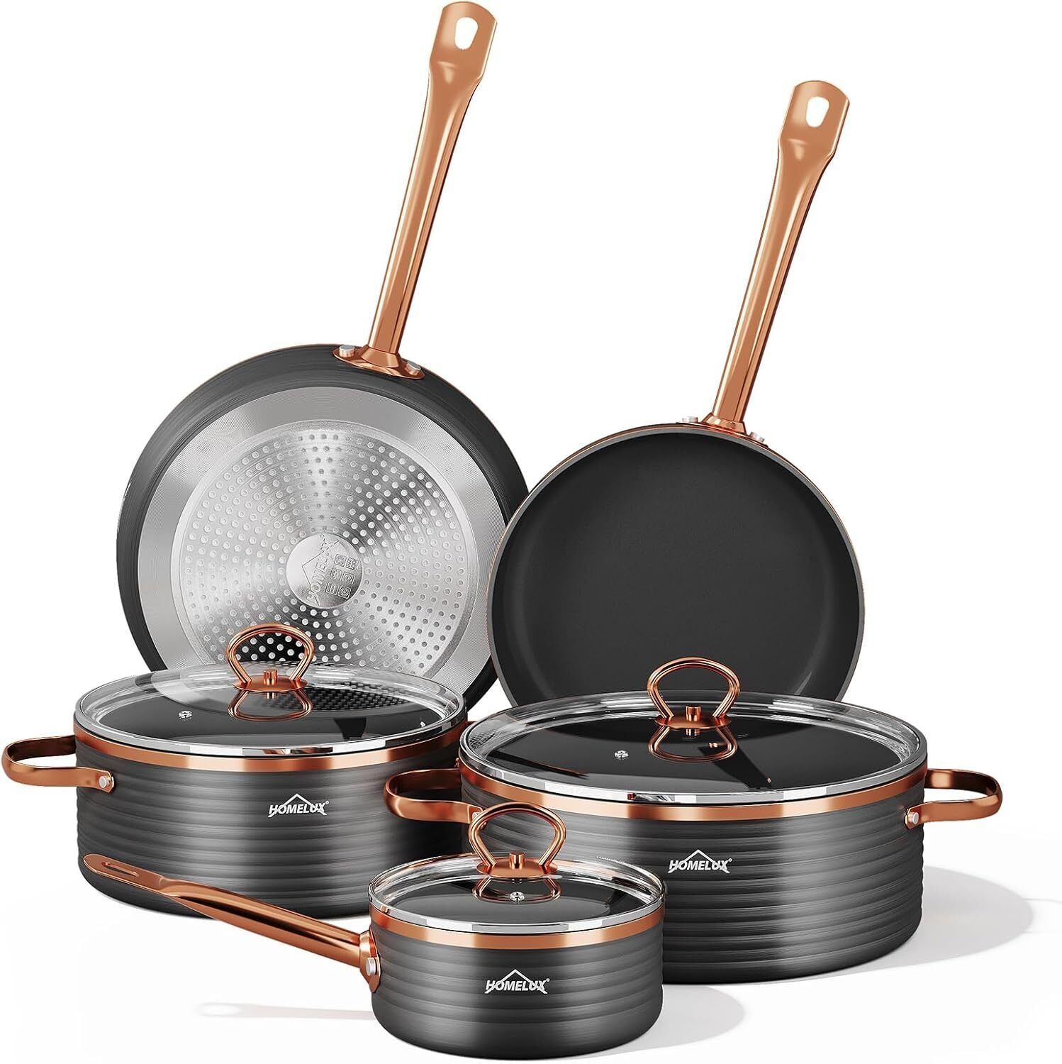 8-piece cooking pot set induction pot set non-stick coating for all stoves 