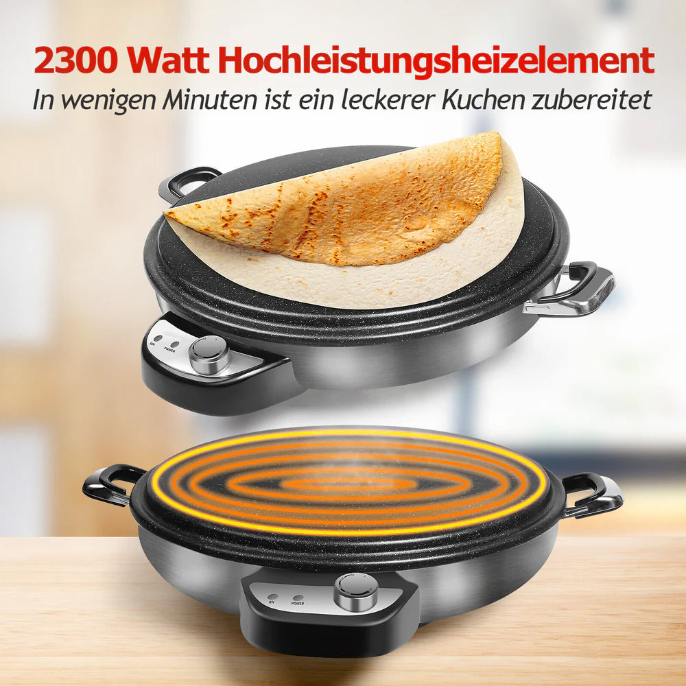 Fladenbrot Bäcker 50 cm Machine, 2300W 230V Pancake Maker, Antihaftbeschichtung