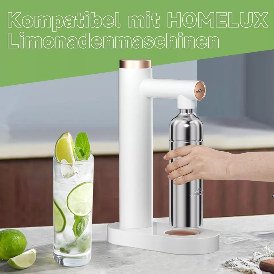 Wassersprudler, Sprudelwasser Maschine Mit 1L PET-Flaschen 316 Edelstahl Flasche Soda Maker