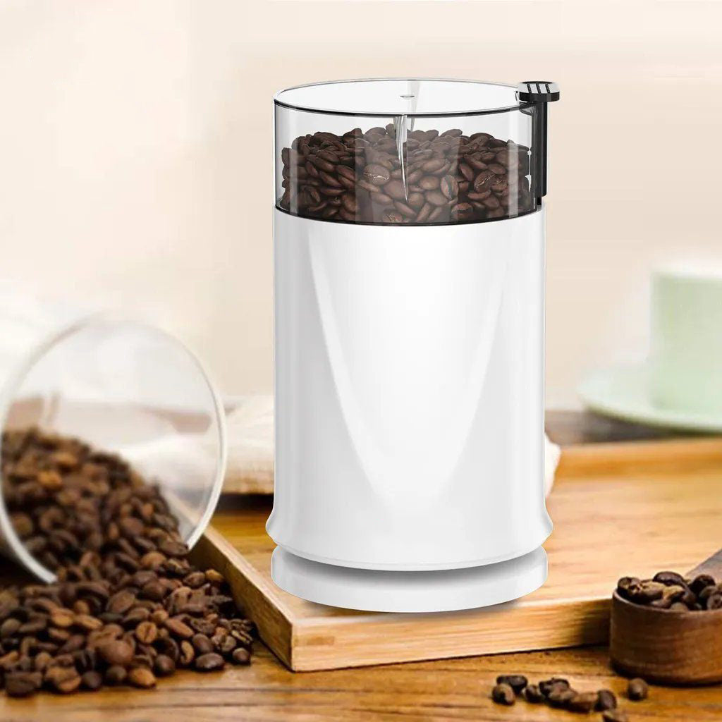 Kaffeemühle 200W Elektrische Kaffeemühle mit 304 Edelstahlmesser 50g Kapazität