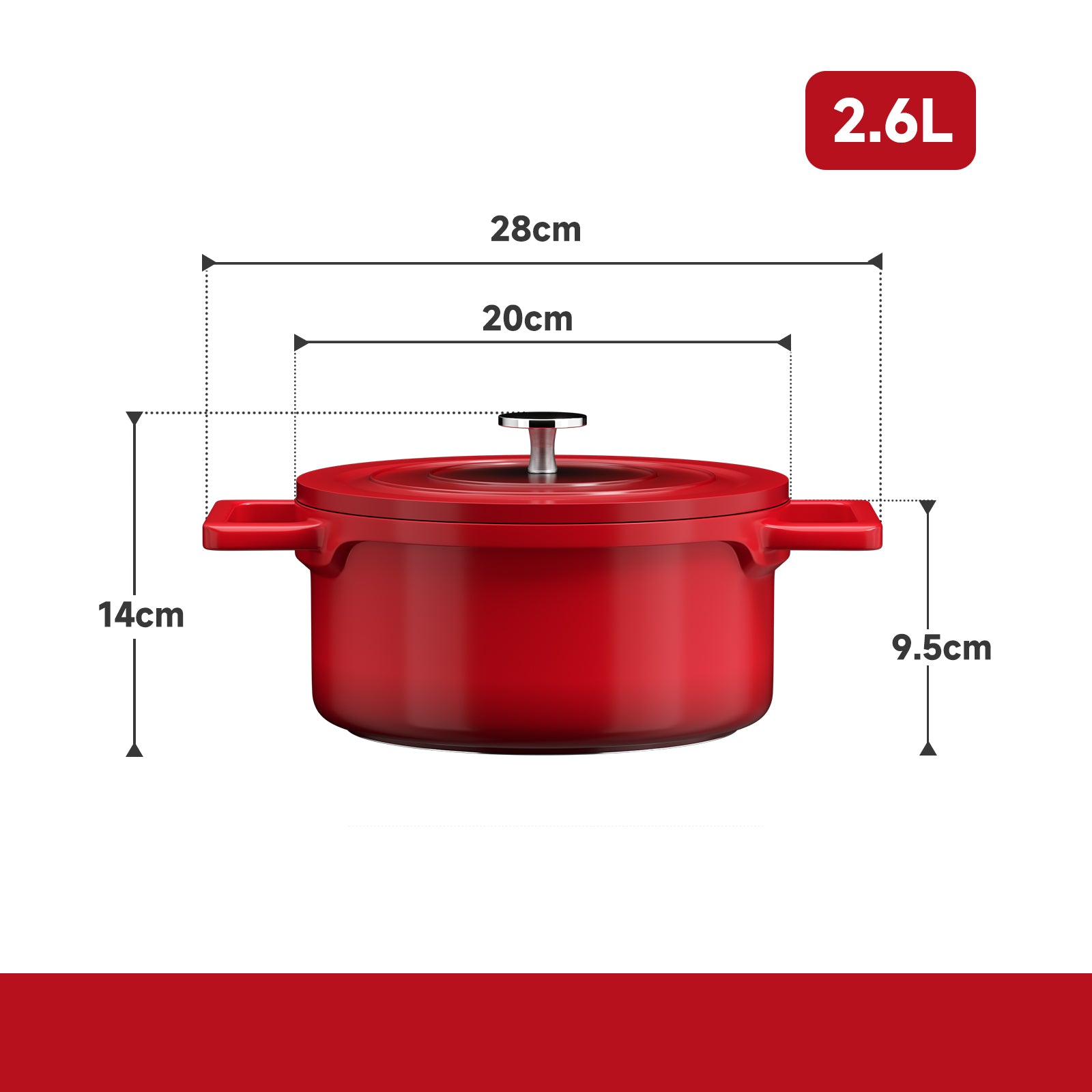 Kochtopf Induktion 12/20/24/28cm Aluguss Topf mit Antihaftbeschichtung