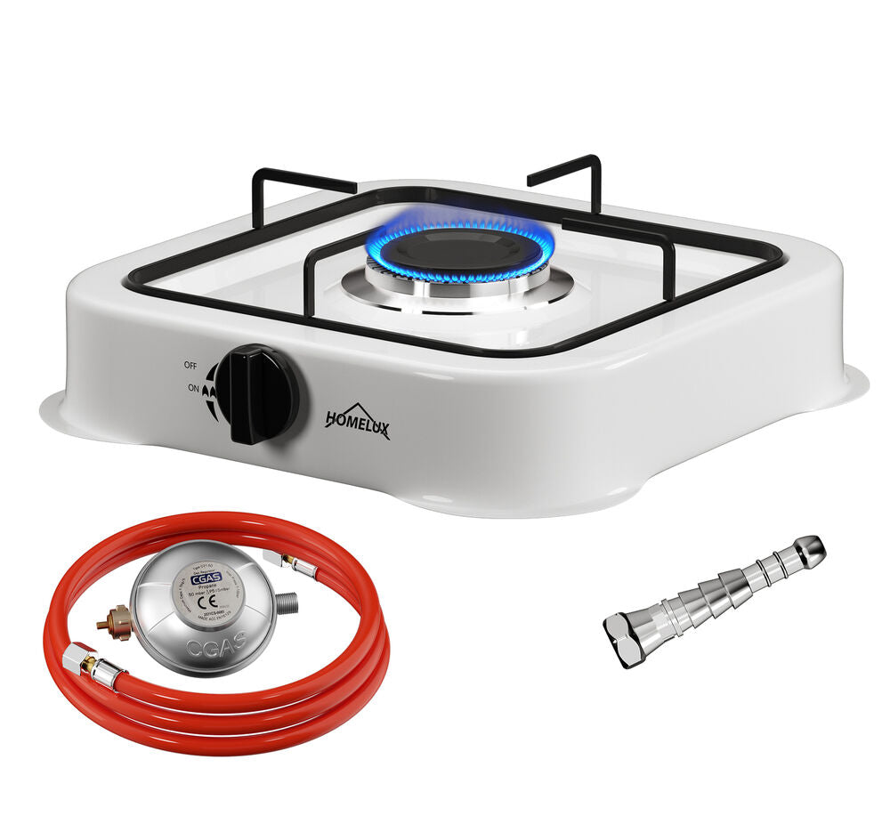 Camping gas cooker set, portable, 1.5M connection hose, pressure reducer, lightweight, easy to clean 