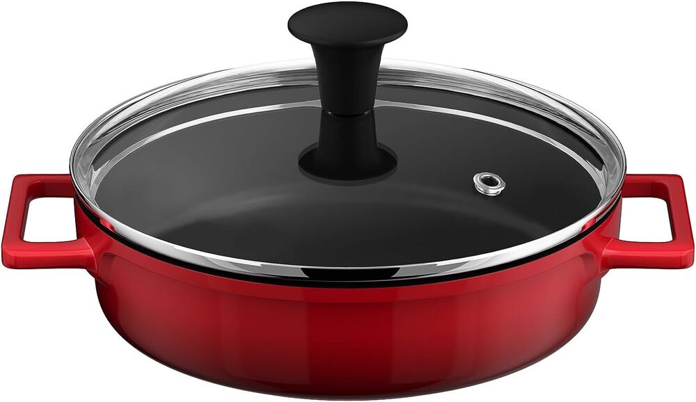 Cooking pot small 16 cm pot induction with glass lid, 800ML non-stick 