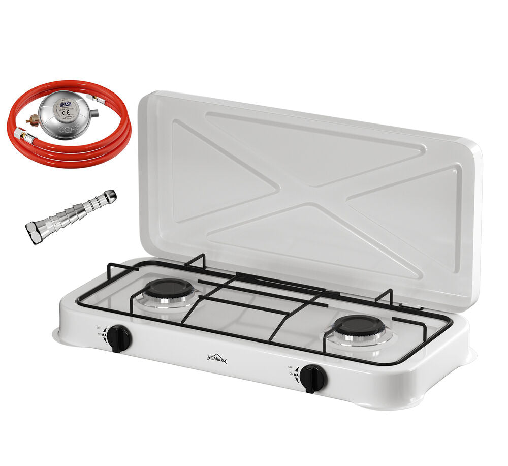 Camping gas cooker set, portable, 1.5M connection hose, pressure reducer, lightweight, easy to clean 