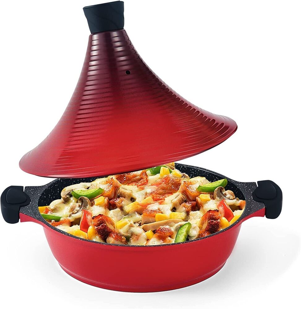 Tajine Topf Marokkanische Tagine 28cm Antihaftbeschichtung aus Aluminium