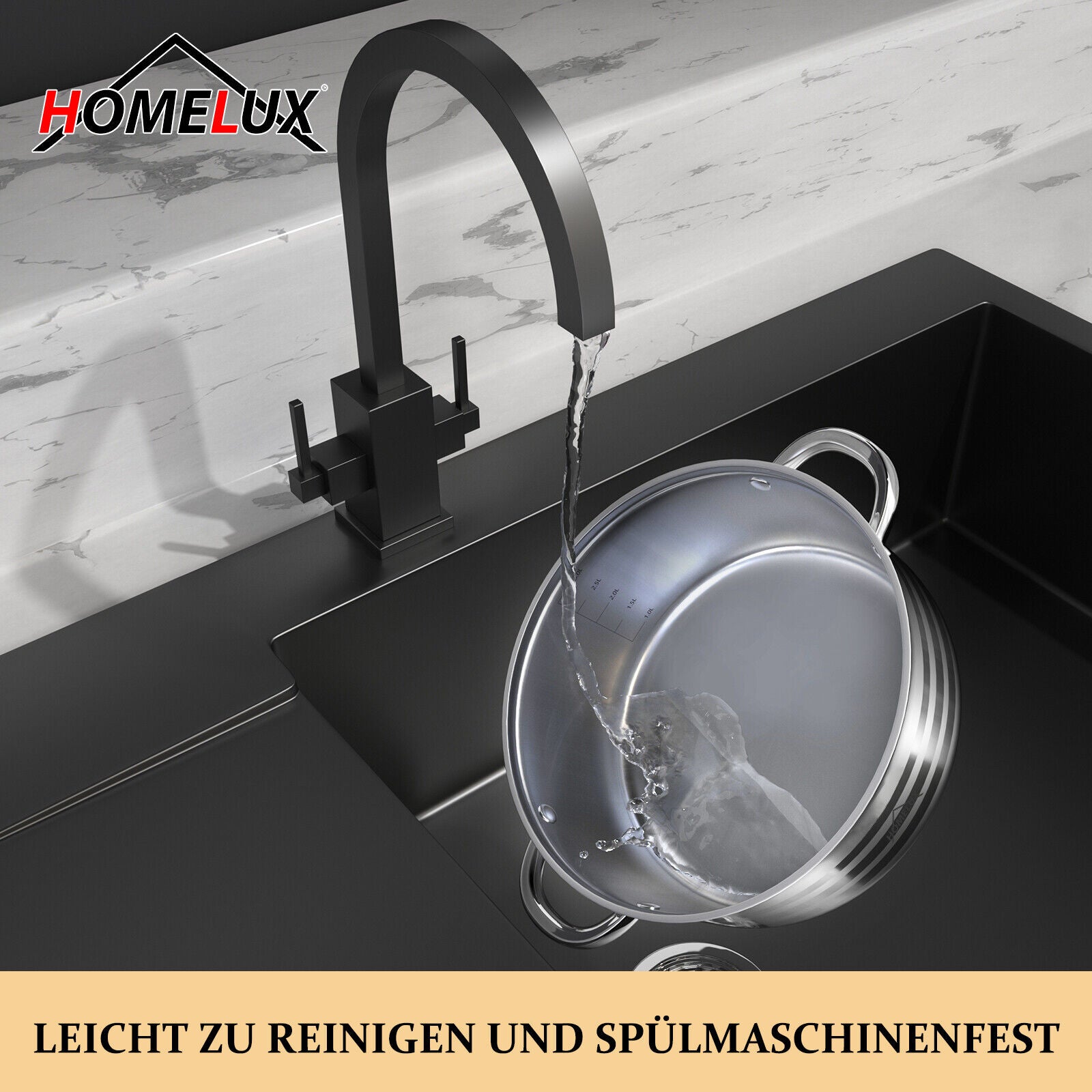 8-teilig Kochtopfset Induktion Homelux Glasdeckel Spülmaschinenfest Kompatibel mit allen Herdarten Langlebige Konstruktion klassisches Design