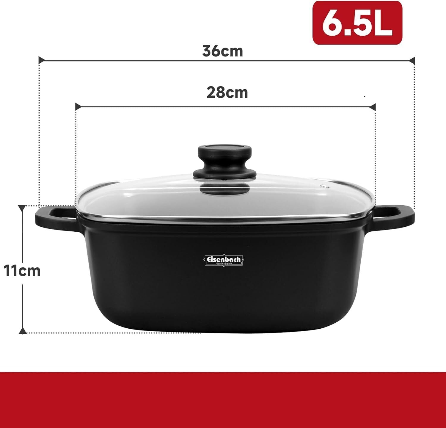 Pot Induction Pots with glass lid Cooking pots for induction, with non-stick coating, dishwasher safe, soup pot