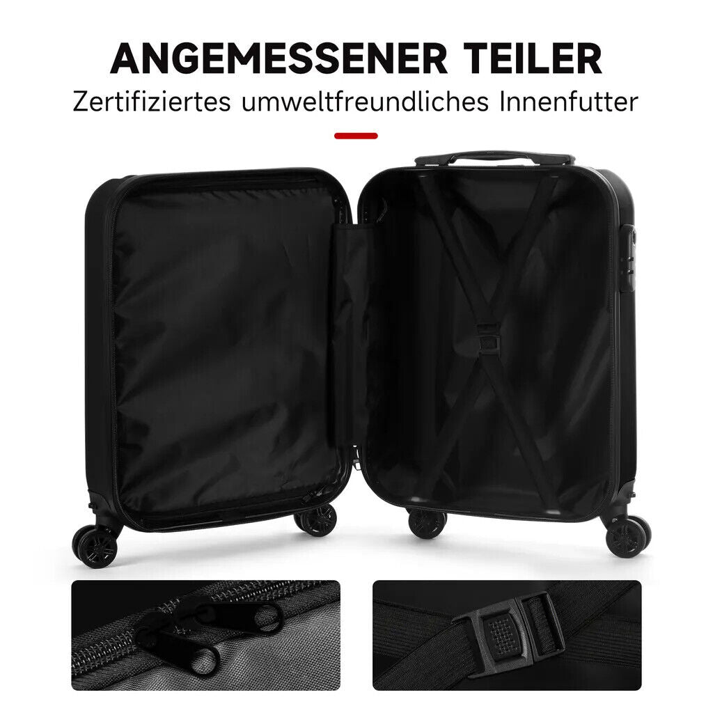 HOMELUX Handgepäck Koffer Trolley Hartschalen Rollkoffer Reisekoffer 4 Rollen, M