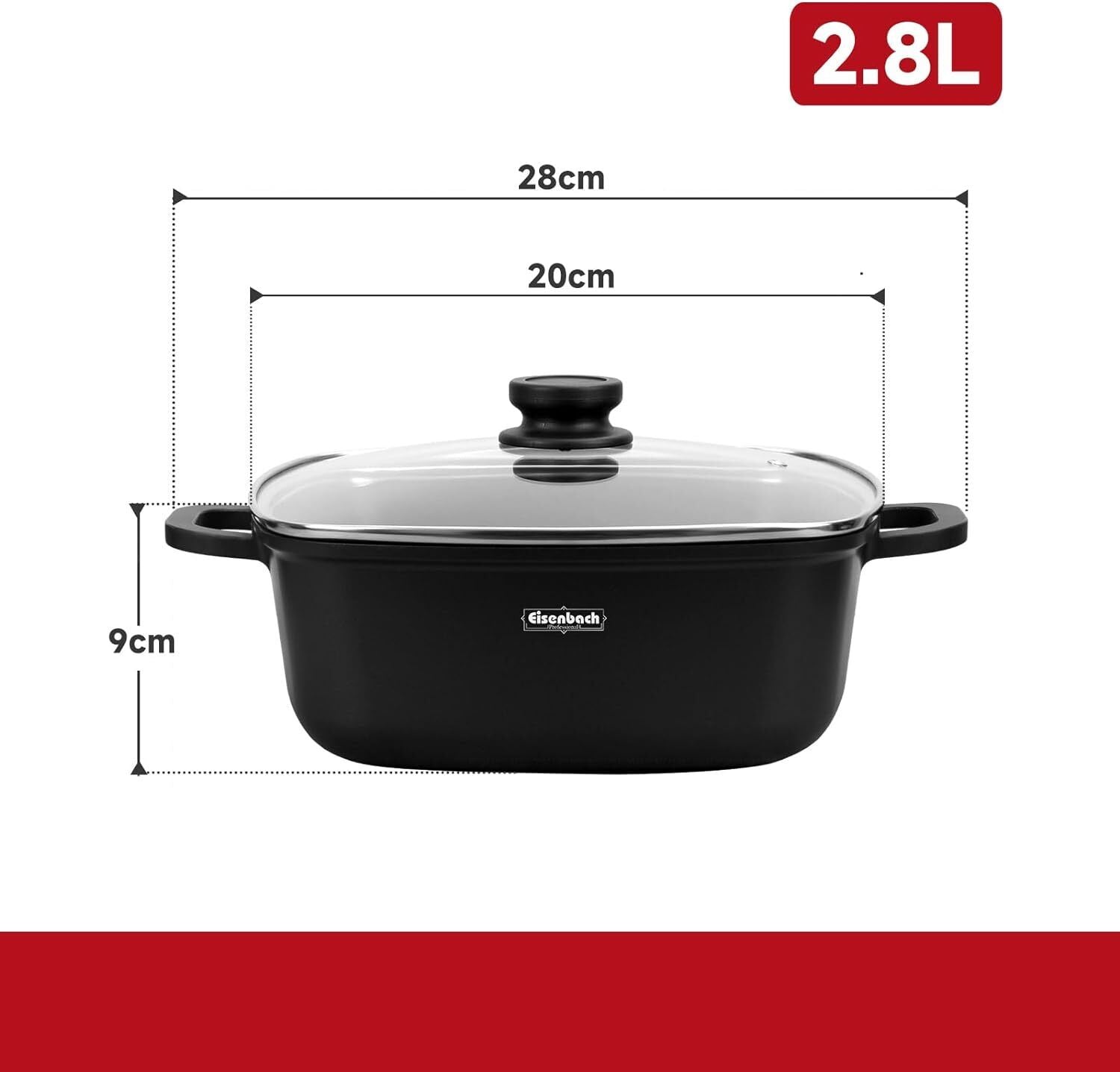 Pot Induction Pots with glass lid Cooking pots for induction, with non-stick coating, dishwasher safe, soup pot