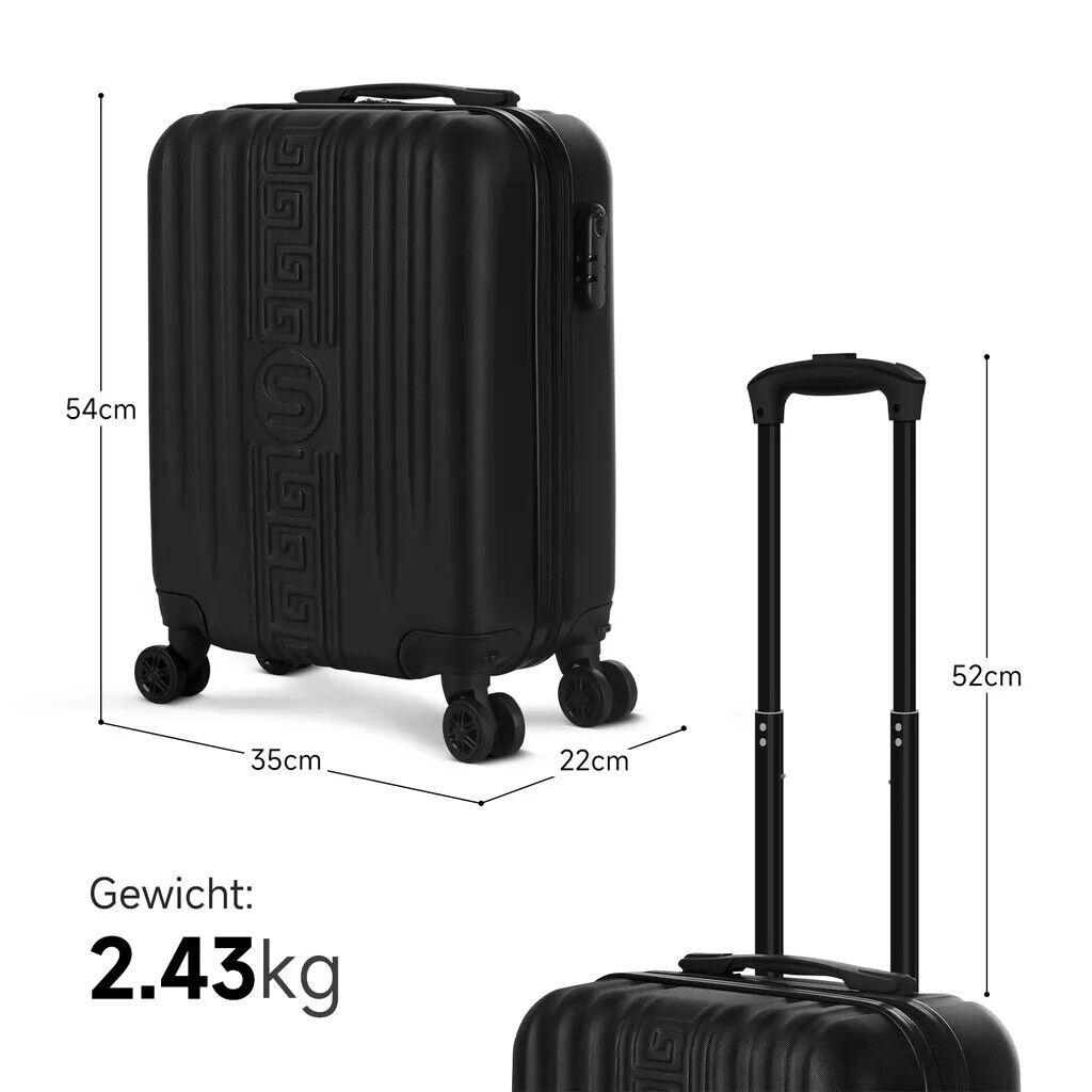 HOMELUX Handgepäck Koffer Trolley Hartschalen Rollkoffer Reisekoffer 4 Rollen, M