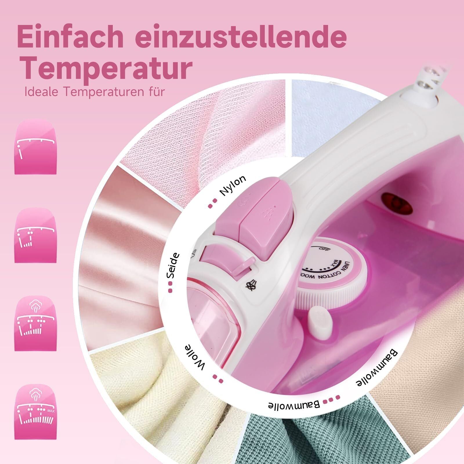 Steam iron ironing function, 1800W, 360° swivel cable 