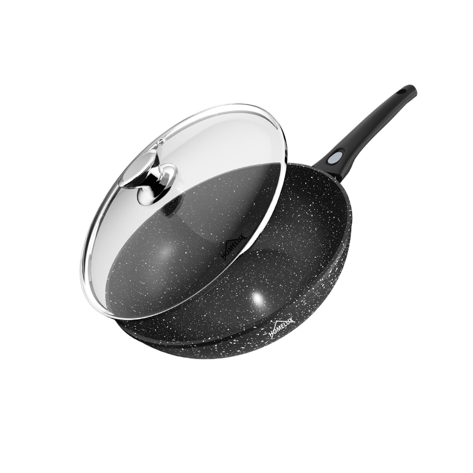 Wok pan with lid 28/30/32cm removable induction 