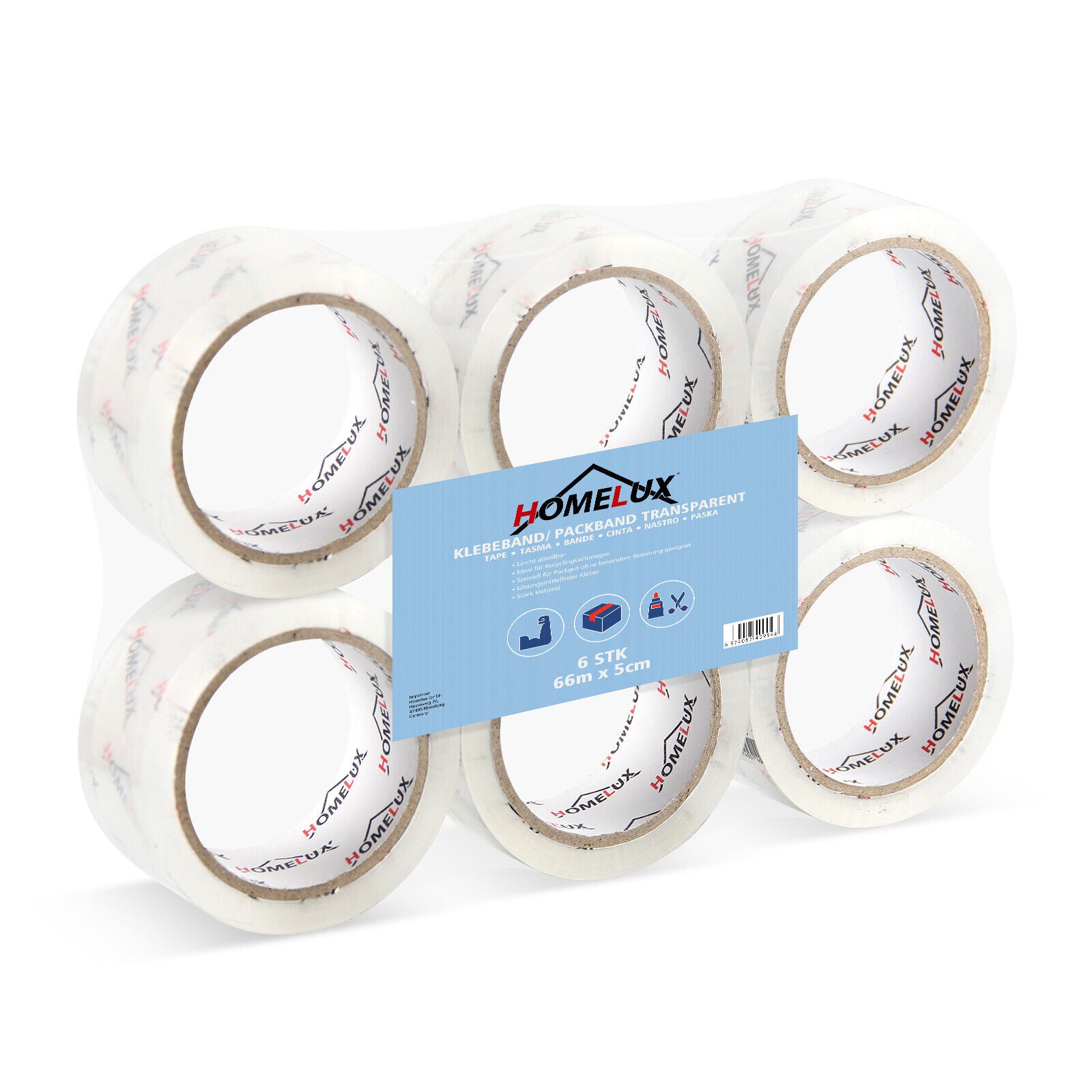 6-144 packing tape adhesive tape parcel tape package tape adhesive strip 50mm X 66m 