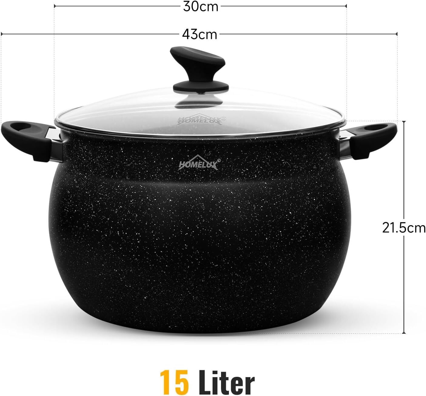 Pots Induction cooking pot with lid, non-stick coating, for all types of stoves 